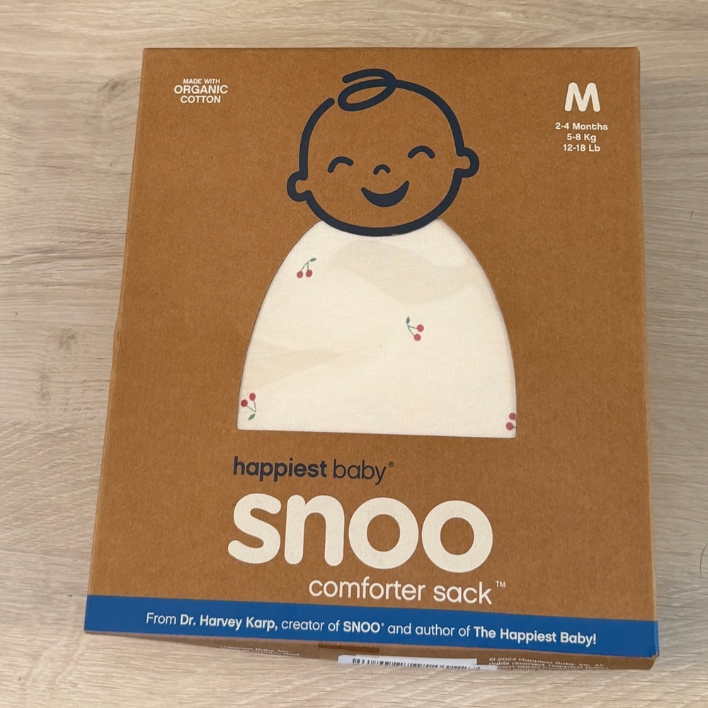 Happiest Baby SNOO Sack Sleep Swaddle - Size M ( 2-4 Months) Organic Cotton New